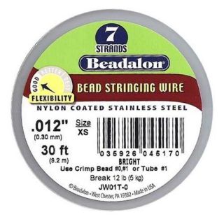 Beadalon Wire Standard Bright 7 Strand .012 Inch / 30Ft
