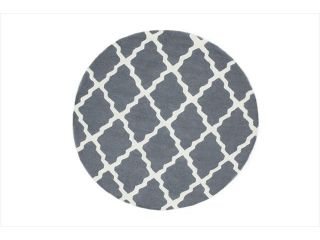 NuLoom MTVS27E 606R 6 ft. x 6 ft. Moroccan Trellis Blue Grey Hand Hooked Round Rug