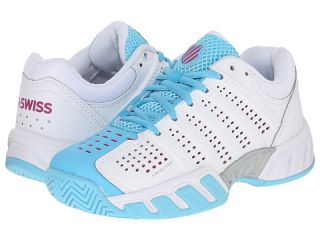 K Swiss Kids Bigshot Light 2.5 Tennis (Big Kid) White/Bachelor Button/Very Berry Synthetic Leather