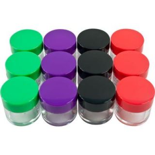 Stalwart 20 ml Color Coded Plastic Jars (Set of 12) 75 TJ8620