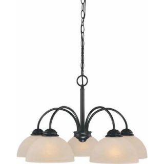 Volume Lighting Bernice 5 Light Antique Bronze Chandelier V2275 79