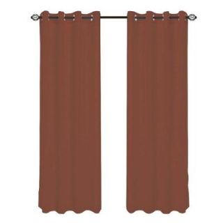 Lavish Home Brown Mia Jacquard Grommet Curtain Panel, 108 in. Length 63 108T890 BR