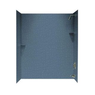 Swanstone 30 in. x 60 in. x 72 in. Three Piece Easy Up Adhesive Tub Wall in Wild Indigo DISCONTINUED SS 72 3 022