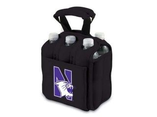 Picnic Time PT 608 00 179 434 0 Northwestern Wildcats Beverage Buddy Six Pack in Black