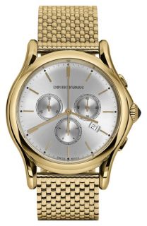 Emporio Armani Swiss Made Chronograph Mesh Strap Watch, 44mm