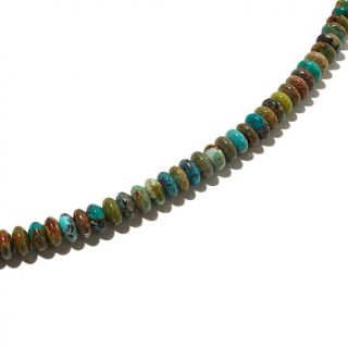 Jay King Iron Mountain Turquoise Beaded Sterling Silver 36" Necklace   8044310