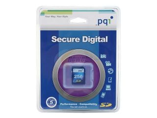 PQI 256MB Secure Digital (SD) Flash Card Model AE11 2560 0121