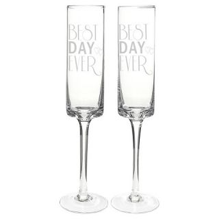 Best Day Ever 8 oz. Contemporary Champagne Flutes
