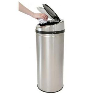 iTouchless 42 l Stainless Steel Motion Sensing Touchless Trash Can IT13RCB