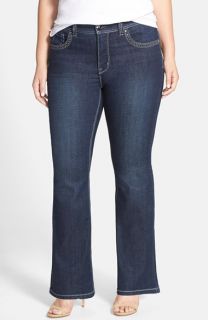 Melissa McCarthy Seven7 Embellished Pocket Stretch Bootcut Jeans (Ancient) (Plus Size)