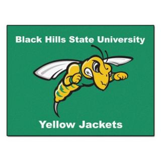 FANMATS NCAA Black Hills State University Green 2 ft. 10 in. x 3 ft. 9 in. Accent Rug 4079