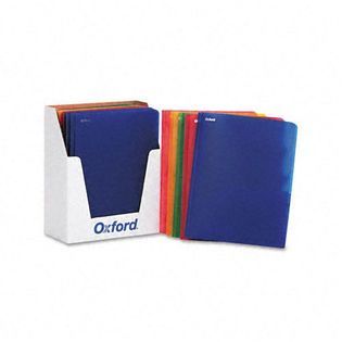 Oxford 2 Pocket Portfolio w/Fastener, 1/2 Cap., Assorted   Office