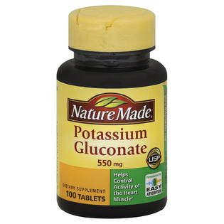 Nature Made Potassium Gluconate, 550 mg, Tablets, 100 tablets   Health