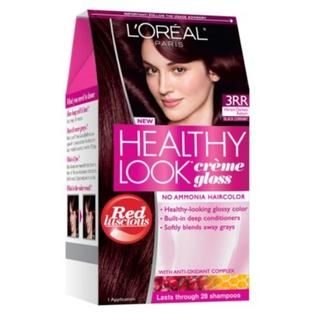 Oreal  Healthy Look Crème Gloss Hair Color, Vibrant Darkest Auburn