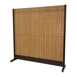 Oriental Furniture 1 Panel Walnut Bamboo and Bamboo Indoor Privacy Screen