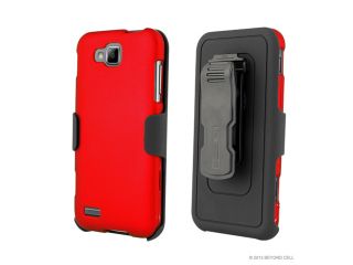Samsung ATIV S T899M 3 In 1 Combo Set Protex Red Case and Holster Beltclip + Screen Protector