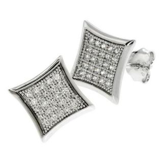 Stunning Round Cut 925 Sterling Silver Earrings Studs with Cubic Zirconia CZ 9MM