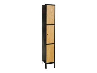 Assembled Locker, 3 Tier, W 12, Steel/Wood