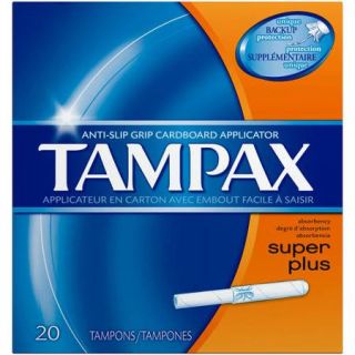 Tampax Anti Slip Grip Cardboard Applicator Super Plus Absorbency Tampons, (Choose your Count)