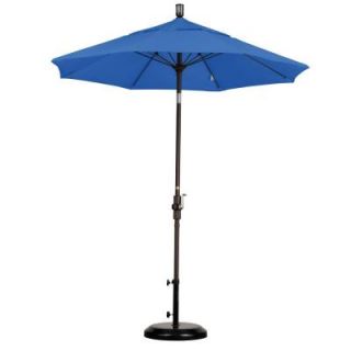 California Umbrella 7 1/2 ft. Fiberglass Collar Tilt Patio Umbrella in Pacific Blue Olefin GSCUF758117 F03