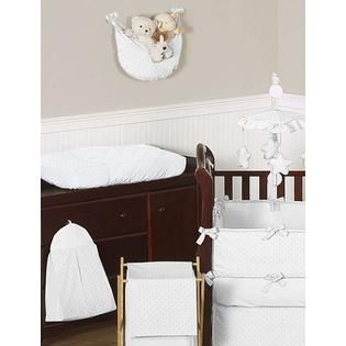 Sweet Jojo Designs  Minky Dot White Collection 9pc Crib Bedding Set