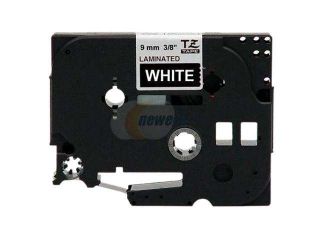 Brother P Touch TZE 325 TZe Standard Adhesive Laminated Labeling Tape, 3/8w, White on Black