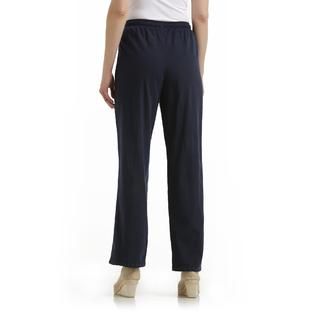 Basic Editions   Womens Plus Crinkled Pants