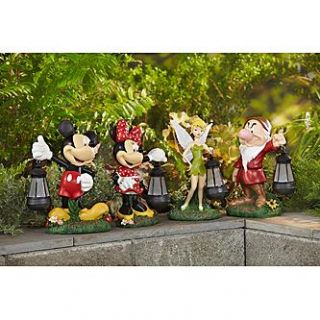 Disney Statue with Solar Lantern Tinkerbell   Outdoor Living   Outdoor