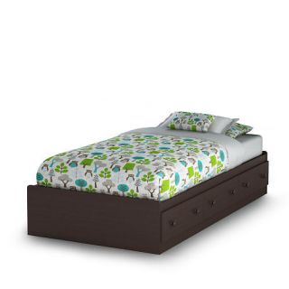 South Shore Summer Breeze Collection Twin Mates Bed   Chocolate    South Shore Furniture