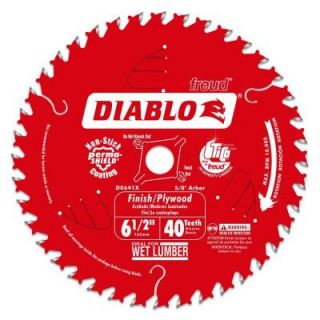 Diablo 6 1/2 in. x 40 Tooth Finish/Plywood Saw Blade D0641R