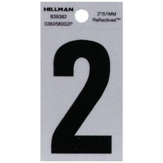 The Hillman Group 2 in. Vinyl Reflective Number 2 839382
