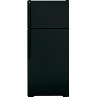 GE  18.1 cu. ft. Top Freezer Refrigerator   Black ENERGY STAR®