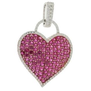 Synthetic Ruby Heart Pendant Show your Passion for Fashion at 