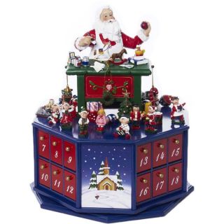 Kurt Adler 12 inch Santa Workshop Musical Advent Calender   16730569