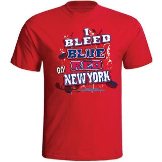 New York Rangers "I Bleed Blue and Red Go New York" Red T shirt