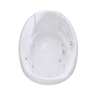 MAAX Dolce Vita 6 ft. Hydrosens Whirlpool Tub with Center Drain in White 105186 107 001 000