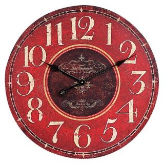Oversized Wall Clock   Red