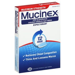 Mucinex  Expectorant, 12 Hour, Maximum Strength, 1200 mg, Extended