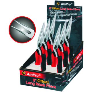 AmPro 8in. Offset Long Nose Pliers, Model# T19267