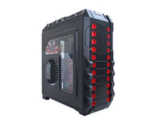 Rosewill THOR V2 Gaming ATX Full Tower Computer Case, support up to E ATX / XL ATX, come with Four Fans   1 x Front Red LED 230mm Fan, 1 x Top 230mm Fan, 1 x Side 230mm Fan, 1 x Rear 140mm Fan Retail