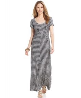 Calvin Klein Dress, Three Quarter Sleeve Belted Maxi