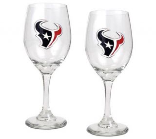 NFL Houston Texans Wine Glass Set   K127646 —