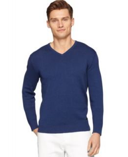 Calvin Klein CK Premium Multi Texture Block Slim Fit V Neck Sweater