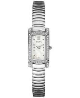 Bulova Womens Stainless Steel Bracelet Watch 18x15mm 96L207   A Macy