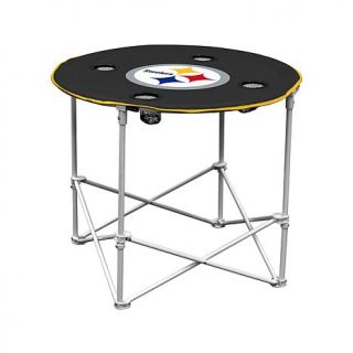 Officially Licensed NFL Portable Table with 4 Cup Holders   Steelers   7805243