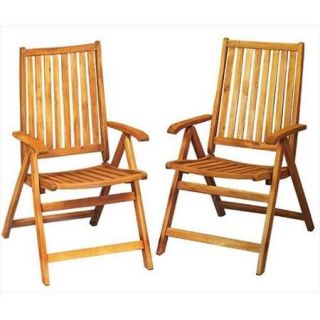 NorthLight Acacia Wood Folding Chairs Outdoor Patio Furniture, Set 2