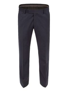 Alexandre of England Stripe Tailored Fit Trousers Navy