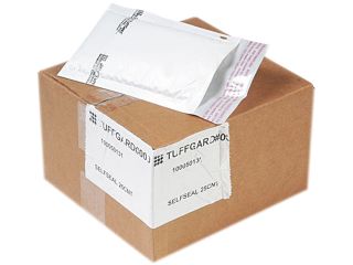 Sealed Air Jiffy TuffGard Self Seal Cushioned Mailer, Side Seam, #000, 4x8, WE, 25/Carton