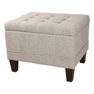 DonnieAnn Dorothy Tufted Upholstered Storage Ottoman in Beige