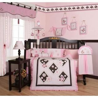 GEENNY Girl Teddy Bear 13PCS Crib Bedding Set